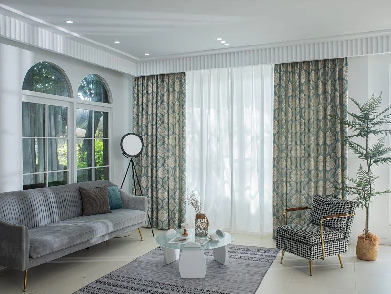 Altın Konu Avrupa Çiçek Perde Kumaş